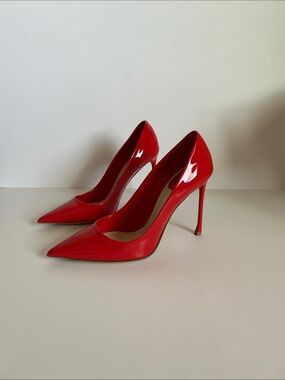 Dior Red Patent Pointed-Toe Stiletto Pumps